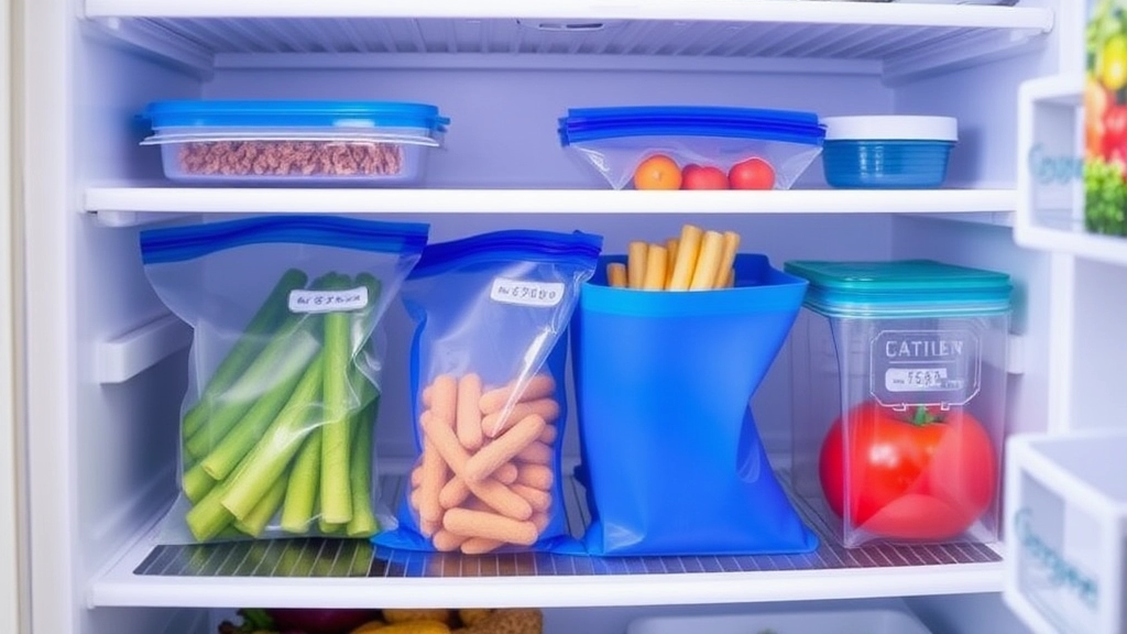 Ventajas de ahorro de espacio de las bolsas de silicona en el refrigerador