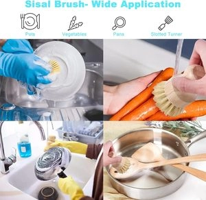 비누 디스펜서와 친환경 옵션이 포함된 최고의 식기 세척 브러시 2 내구성 있고 인체공학적인 식기 세척 브러시 특징