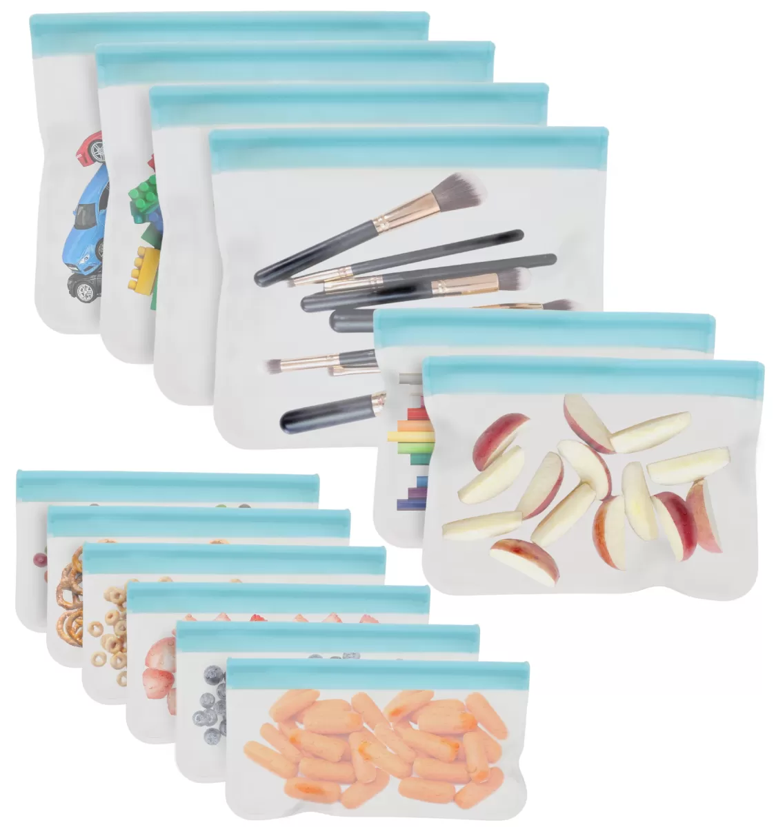 再利用可能なシリコン食品保存バッグは