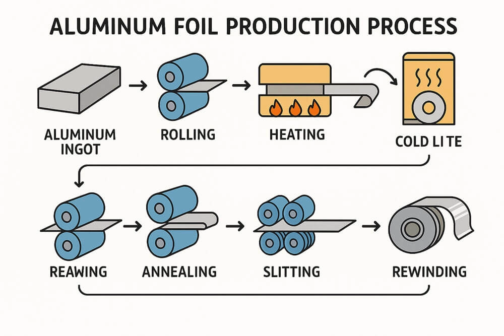 Gred komposisi foil aluminium industri