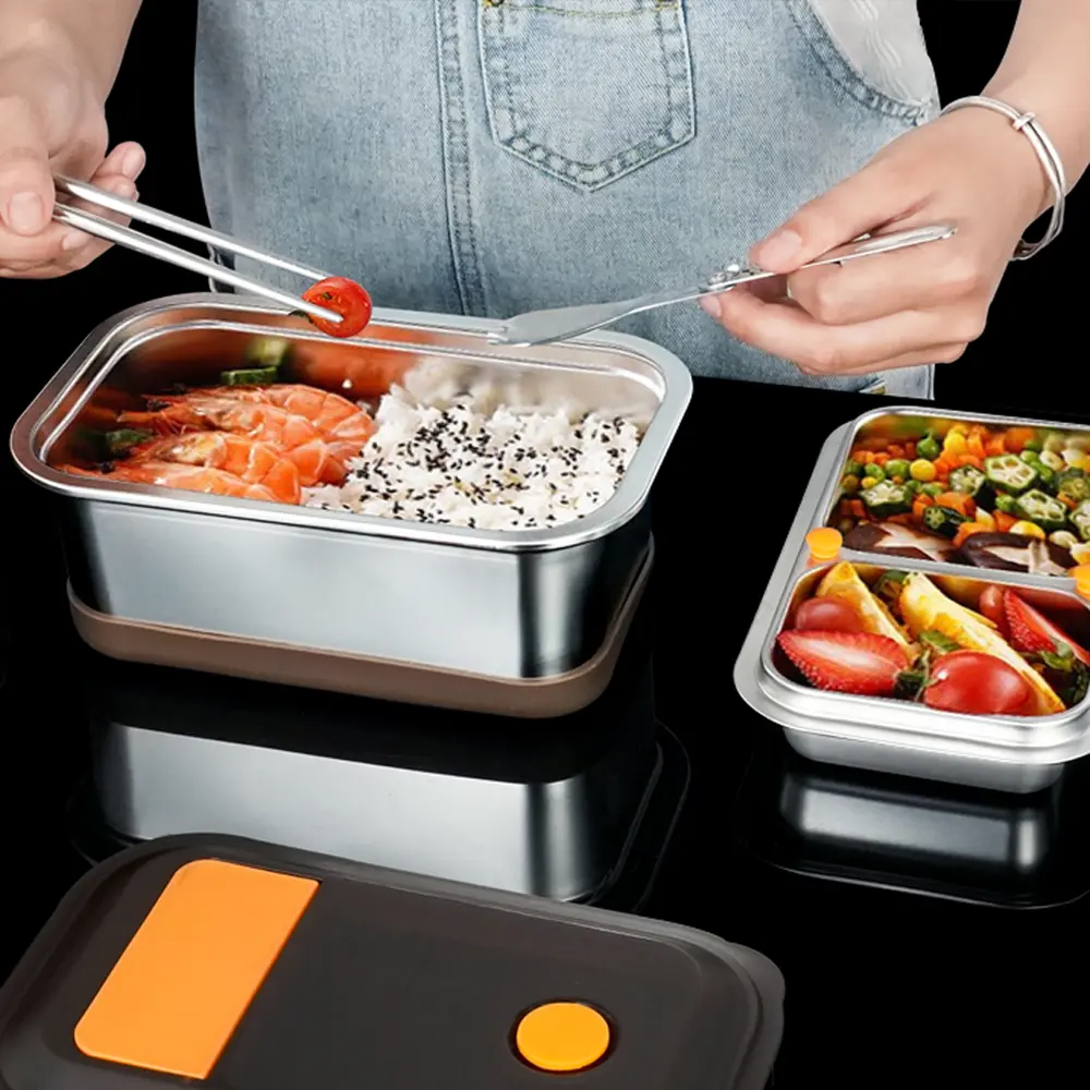 Boîte à lunch portable avec ustensiles inclus