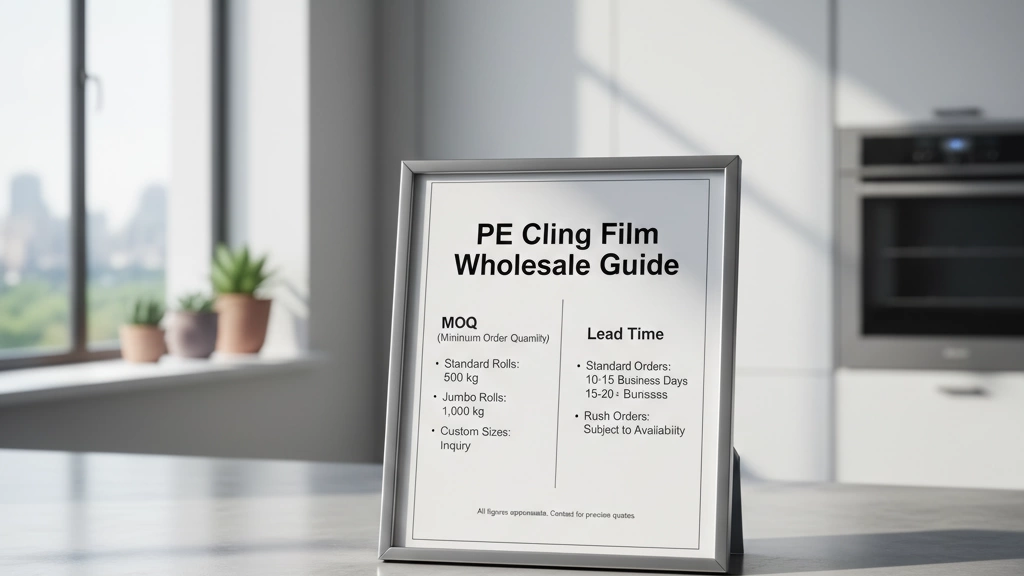 Pe klæbefilm engros MOQ og leveringstid guide