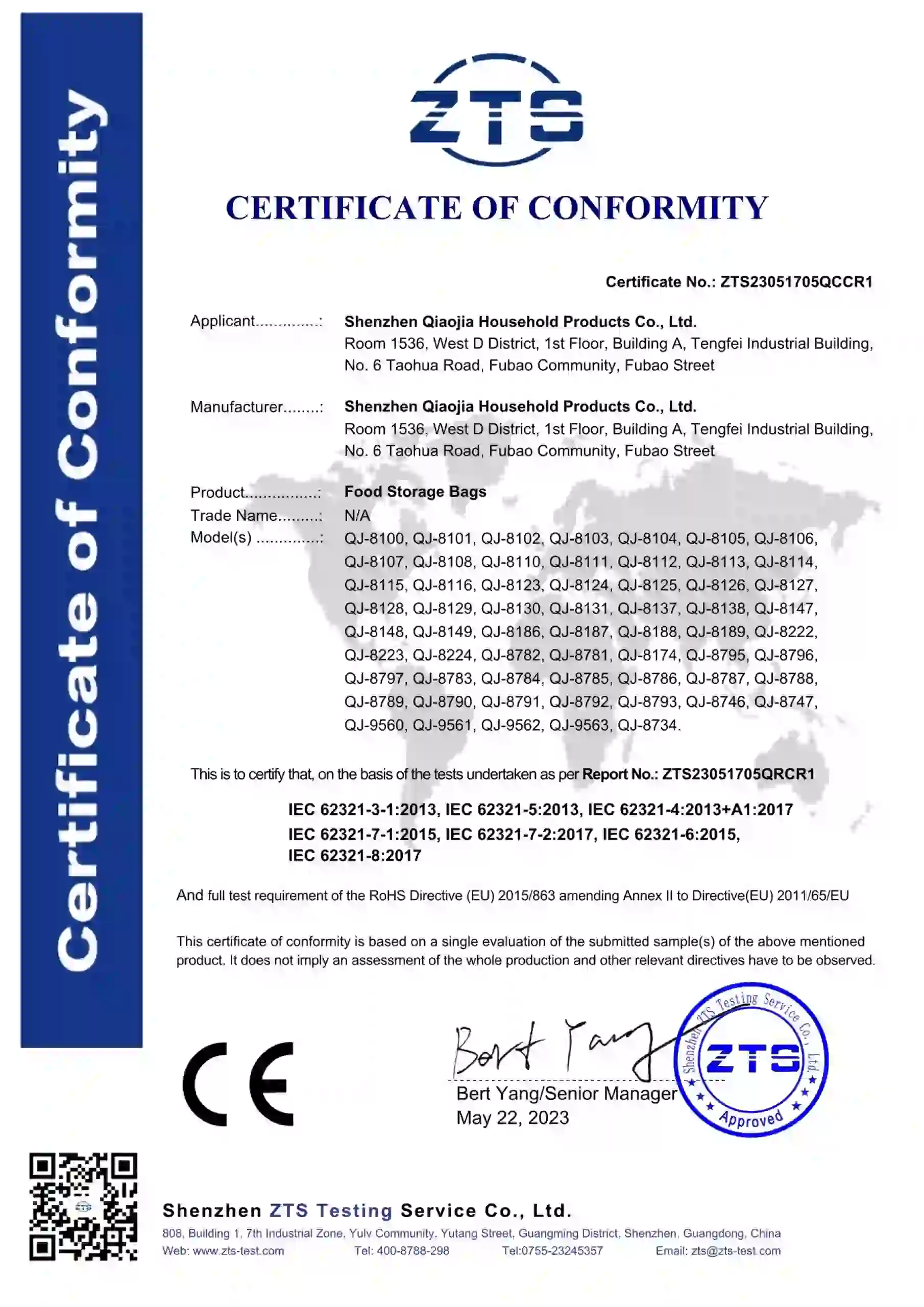 Início 3 Relatório de teste de certificação CE do Artfullife®